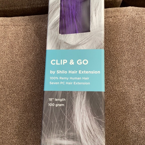 PURPLE Beyond the beauty 100% human hair clip extensions - Picture 9 of 11